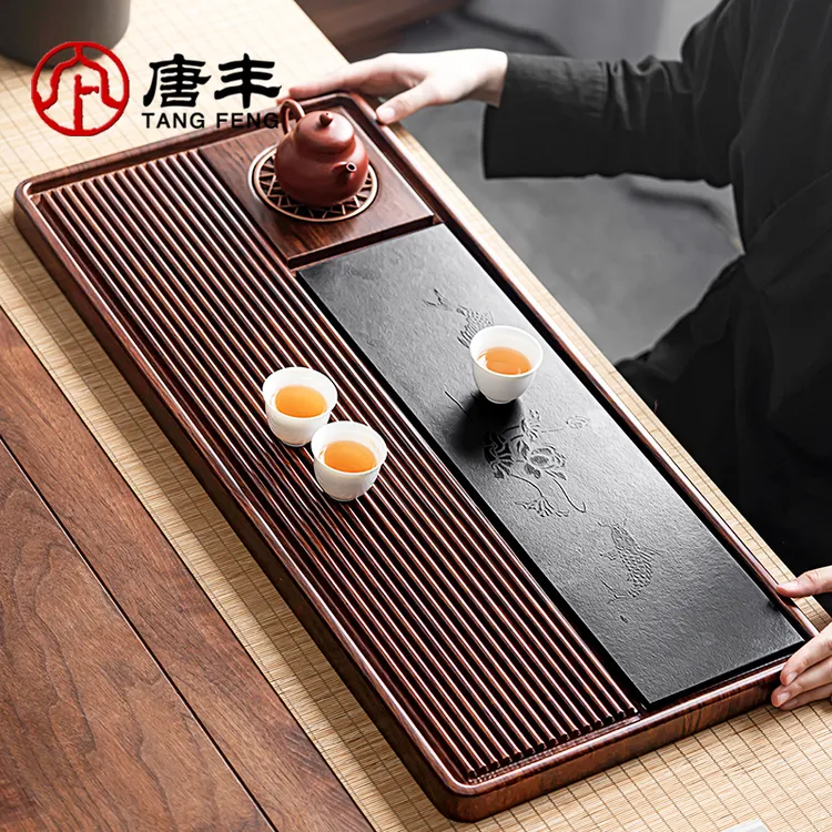 唐丰茶盘2025新款家用长方形茶台干泡台轻奢现代高级感排水式简约