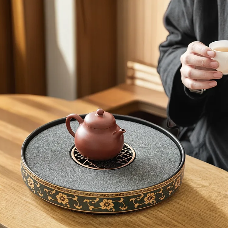 唐丰小型茶盘创意陶瓷速干吸水干泡台家用简约轻奢功夫茶具托盘