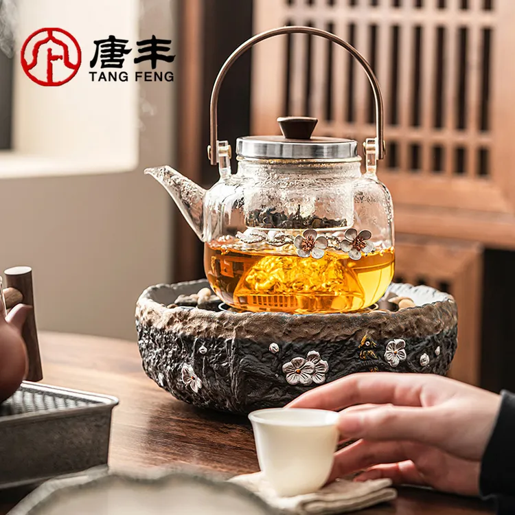 唐丰电陶炉煮茶家用玻璃耐高温花草烧茶壶办公养生壶电热茶炉烹茶
