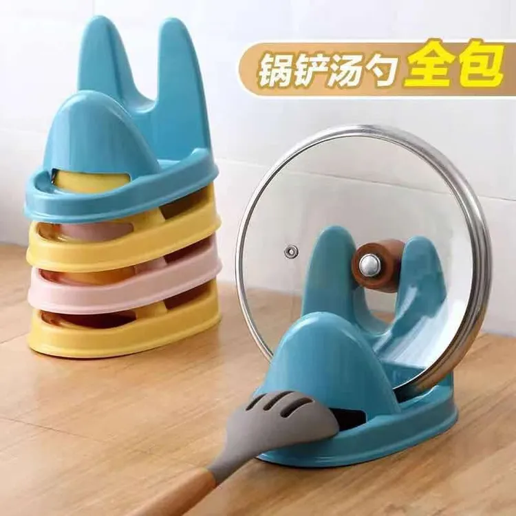 锅盖架坐式厨房台面带接水盘家用放锅盖砧板收纳架锅铲汤勺置物架