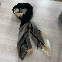 99新 COACH/蔻驰 格纹 111*111围巾 大方巾 90%莫代尔 10%羊毛