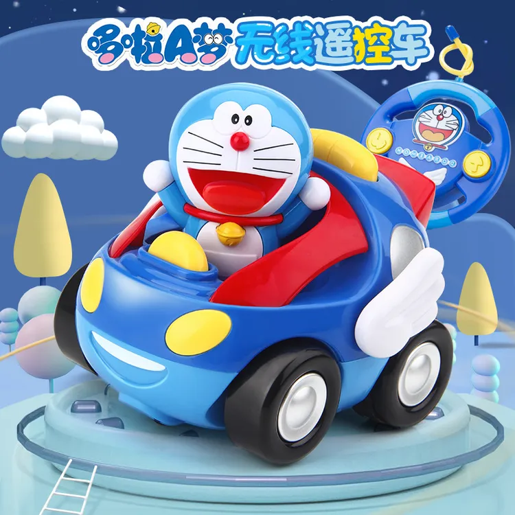 厂家直售哆啦A梦手办遥控车1-6岁电动线控盒玩具遥控车儿童玩具车