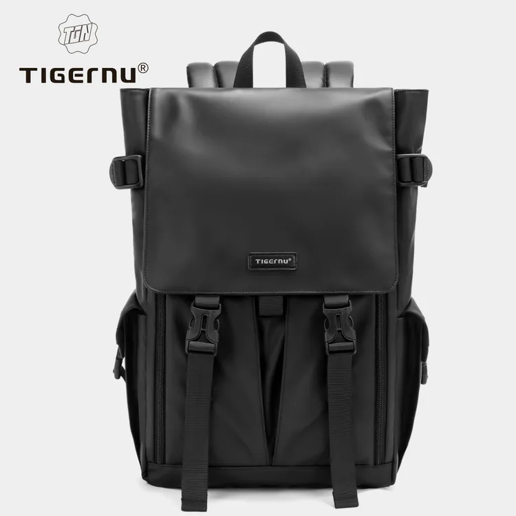 泰格奴旅行翻盖双肩包男大容量通勤电脑背包超轻高中大学生书包 