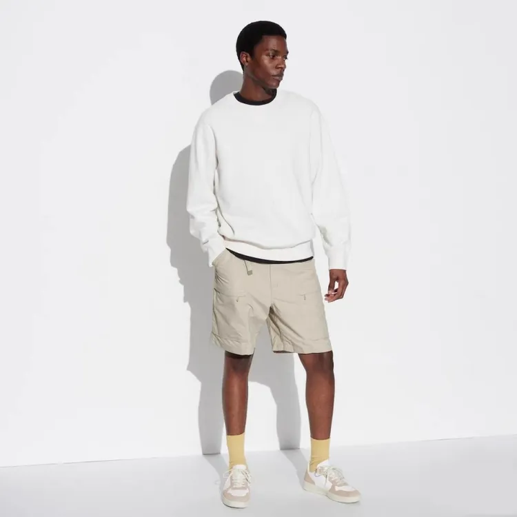 U+夏季男女尼龙休闲短裤男款户外运动宽松简约百搭工装中裤463870