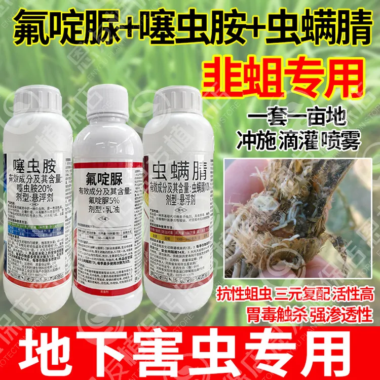 地蛆黑头蛆专用药韭蛆蒜蛆葱蛆姜蛆噻虫胺虫螨腈氟啶脲杀虫剂农药