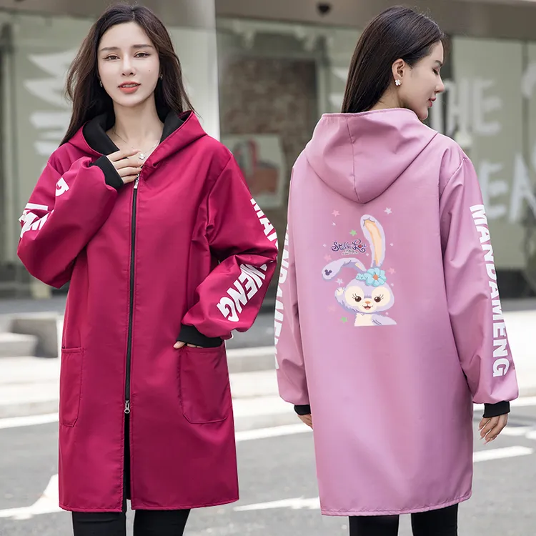 秋冬加绒长袖厨房家用围裙保暖防风外套女加厚罩衣定制工作服成人