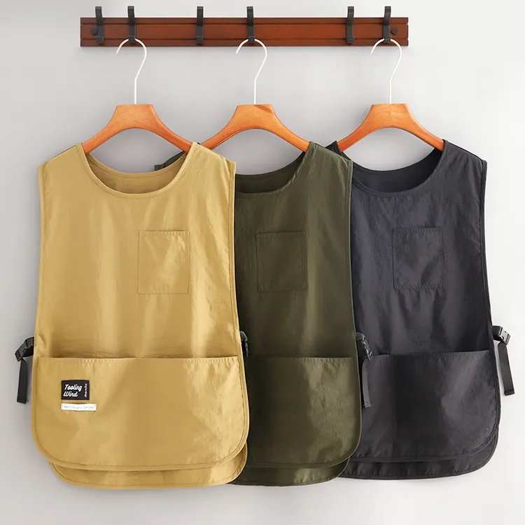 日式马甲防污围裙厨房家用定制坎肩女做饭围兜餐饮专用工作服男士