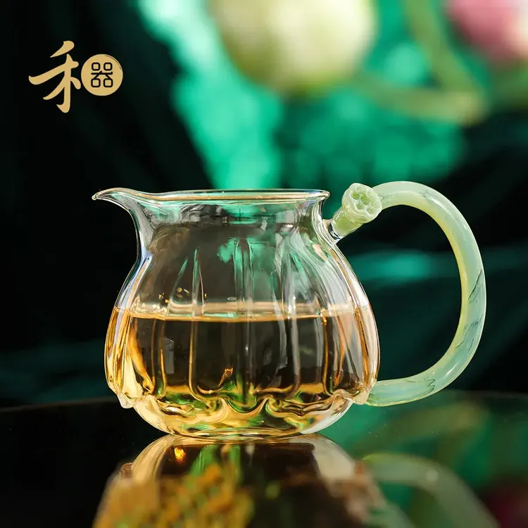 （直播218）禾器 凤仪莲君茶海 高硼硅耐热玻璃加厚公道杯匀杯手工