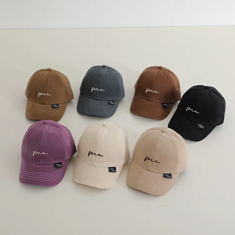 波浪宝宝鸭舌帽春秋季洋气刺绣软顶遮阳帽子儿童秋天出游棒球帽潮