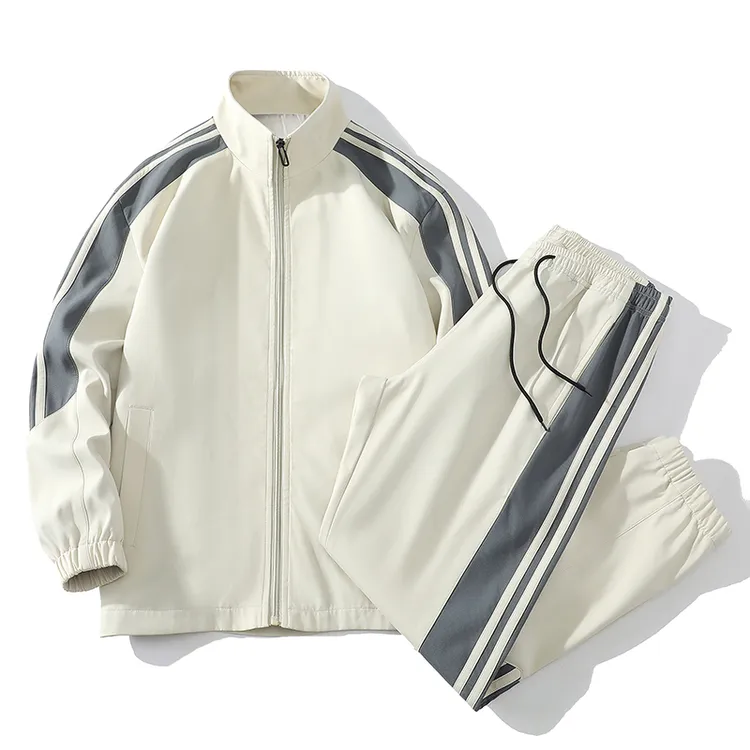 男女同款运动套装春秋季长袖运动服韩版时尚百搭撞色情侣款两件套