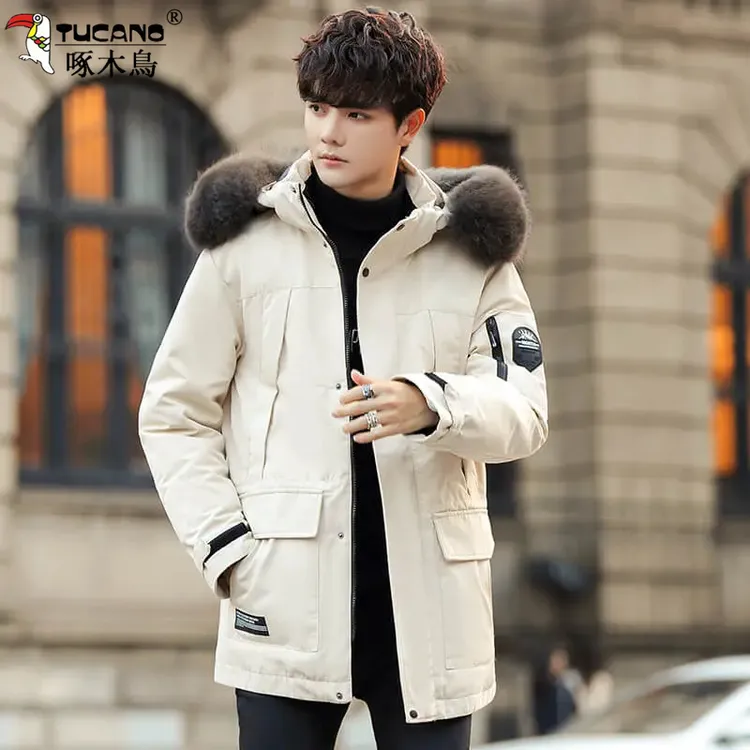 啄木鸟羽绒服男士新款50羽绒休闲户外极寒白鸭绒保暖御寒加厚外套
