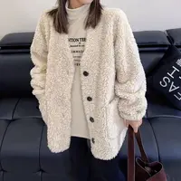 【郁儿严选】89036秋冬季2024新款百搭休闲V领长袖外套