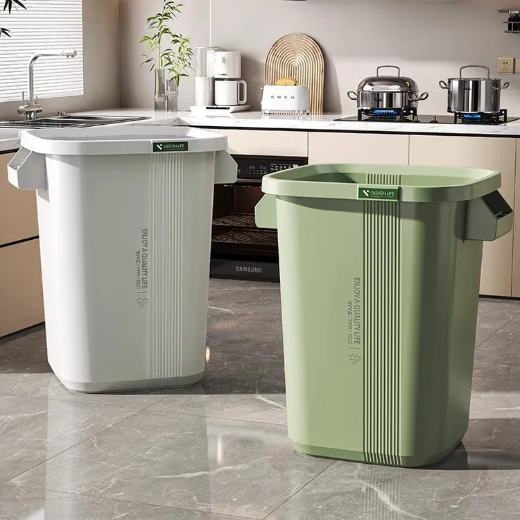 垃圾桶厨房专用2024新款家用大号大容量带盖商用餐饮户外高塑料桶