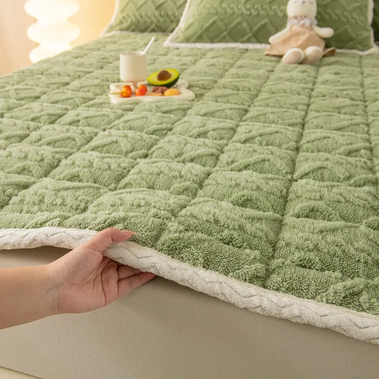 可定制水洗保暖牛奶绒床垫褥子榻榻米床盖防滑保护垫宿舍床褥毛毯