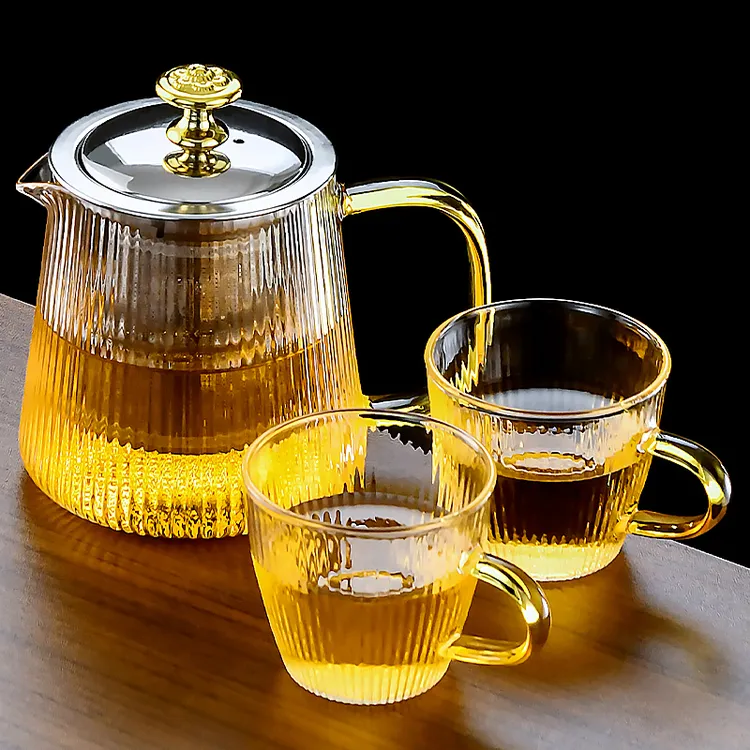 玻璃茶壶套装家用2024新款功夫茶具喝茶茶杯泡茶耐热防烫茶水分离