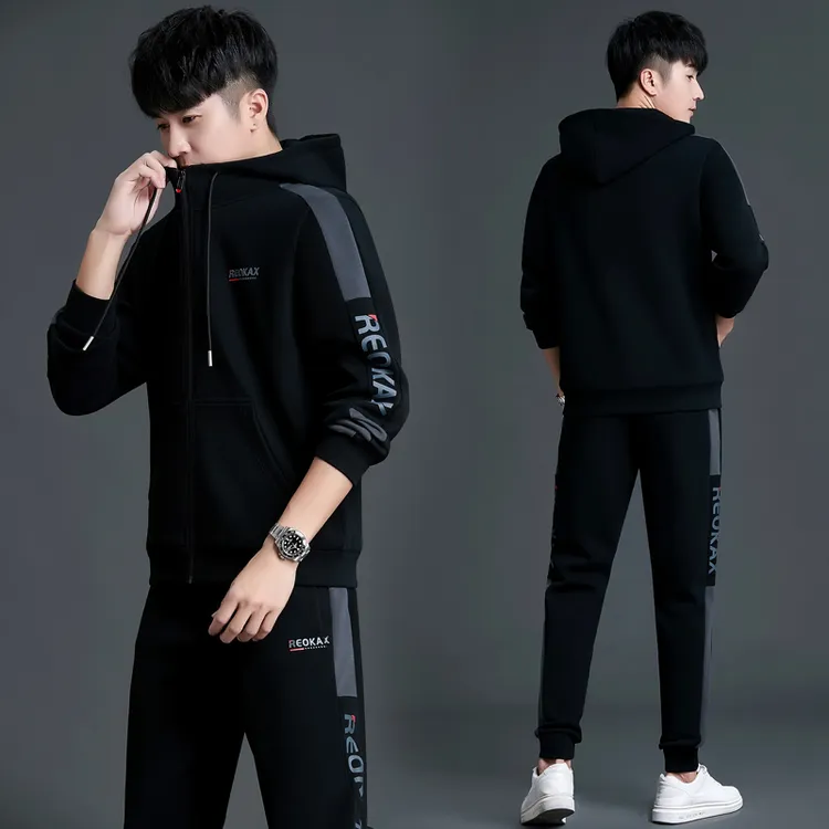 运动服套装男春秋季2023年新款潮流休闲青少年学生帅气卫衣男外套