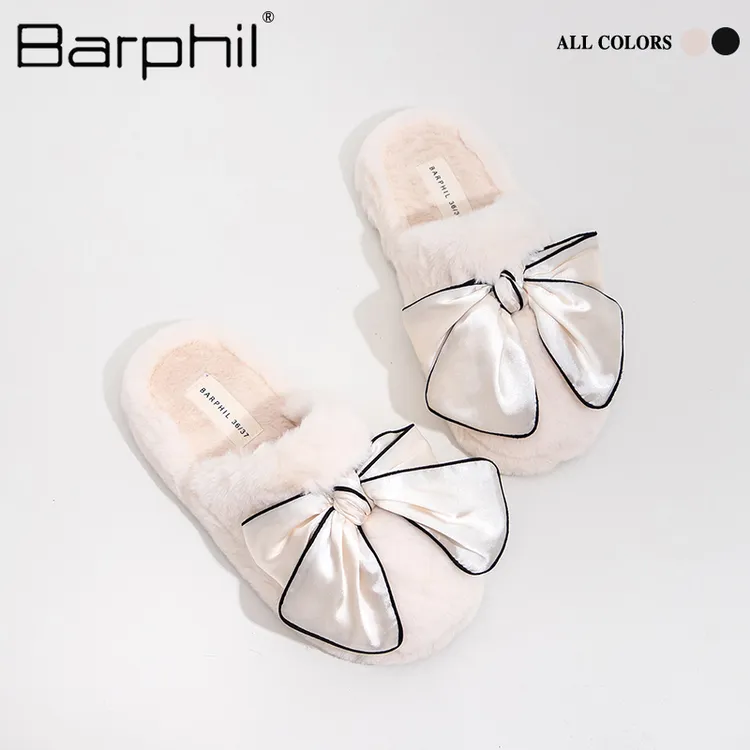 BARPHIL拖鞋女2024秋冬新款加绒保暖百搭包头毛毛棉拖鞋防滑轻便