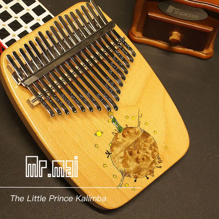 Mr.mai小王子手指钢琴送课程曲谱 卡林巴 手指琴17音21音全单板