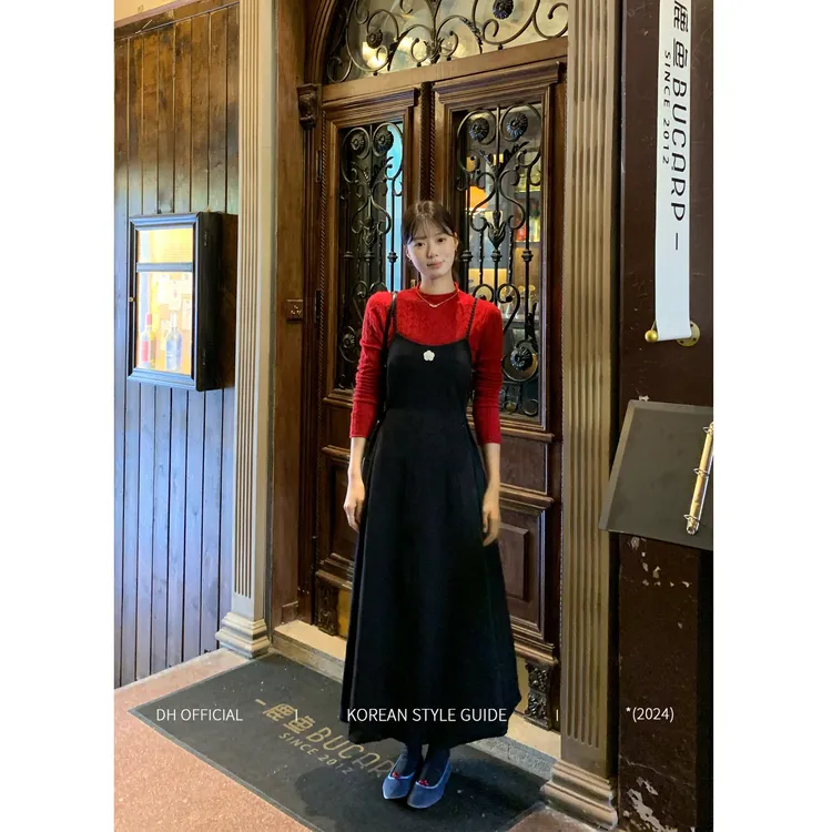 清DH OFFICIAL 大花【米兰剧院 Milan】优雅浪漫法式连衣裙吊带