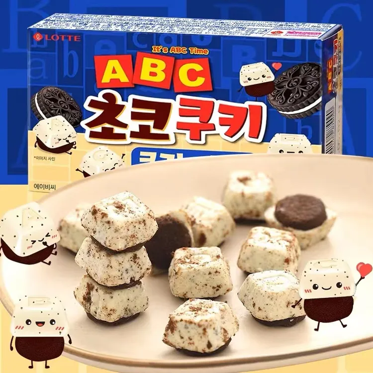 韩国进口LOTTE/乐天ABC字母巧克力曲奇饼干网红儿童礼物休闲零食