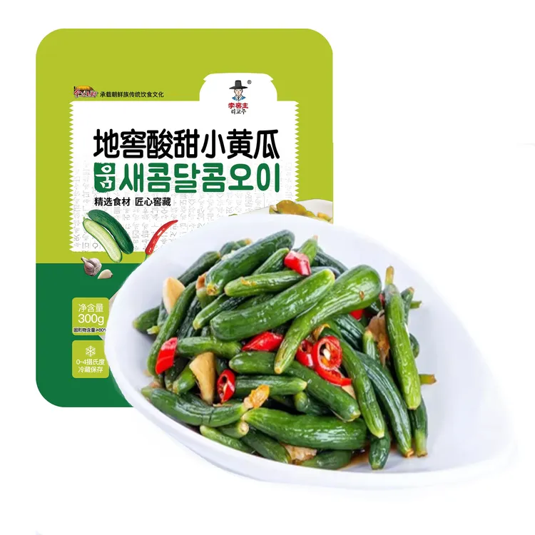 李窖主酸甜小黄瓜泡菜 300克*2袋 开袋即食 延边泡菜 下饭菜发酵