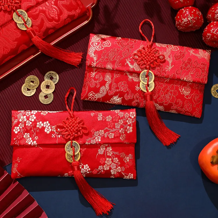 红包袋宝宝出生见面礼满月宴专用万元新年马年过年压岁通用款布艺