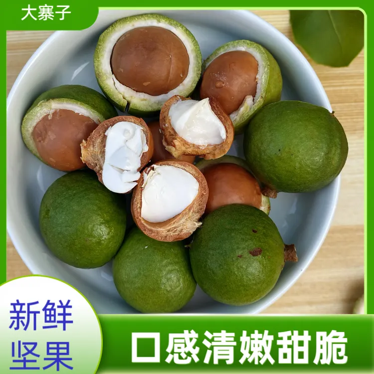 新鲜夏威夷果 新鲜坚果   清甜  现摘青皮果1斤带皮发货包邮