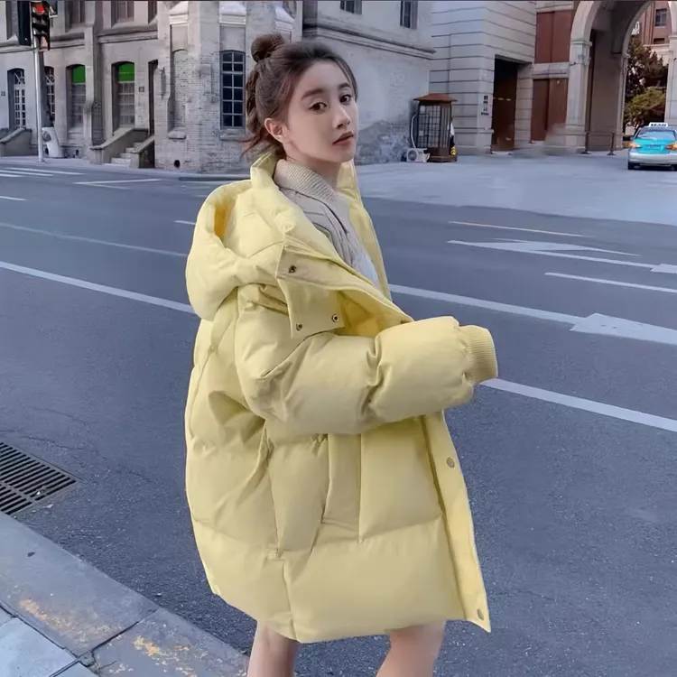 807韩版棉服中长款女小个子冬季新款加厚面包服棉袄外套