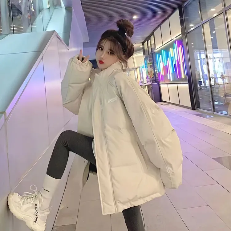 2025冬季新款棉袄韩版立领宽松短款时尚棉衣外套女