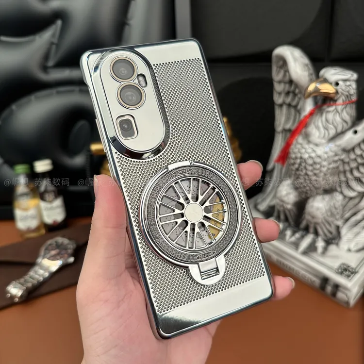 新款解压陀螺支架适用OPPOReno10Pro+手机壳镜头膜超薄散热防摔壳