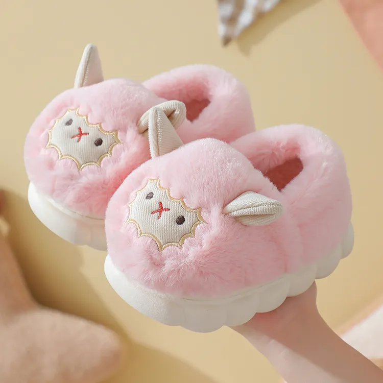 儿童踩屎感棉鞋秋冬婴幼儿小童包跟家居保暖防滑软底加厚宝宝毛鞋