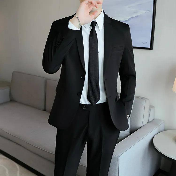 新款西服套装男士大学生新郎结婚礼服休闲正装韩版修身帅气小西装