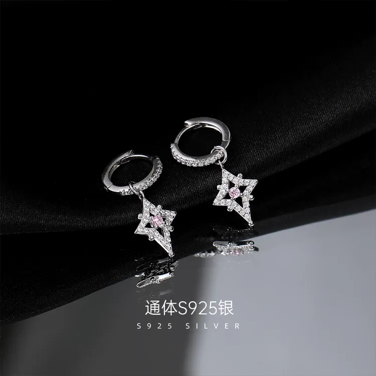 925银合成锆石耳饰 金美澳小众设计轻奢高级感饰品2023新款耳环