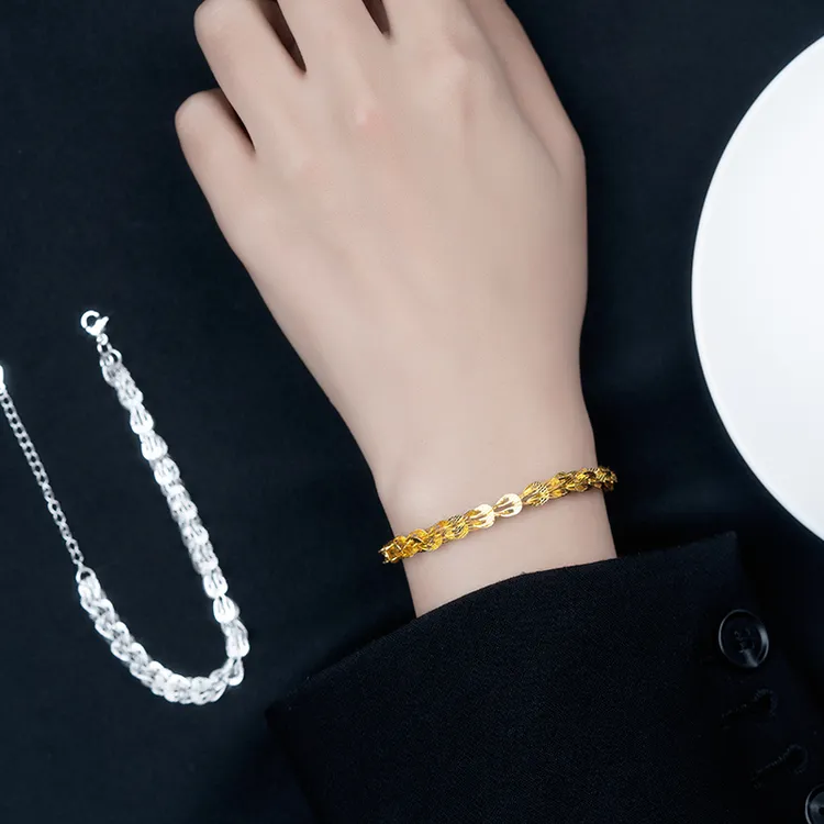 铜合金手链 金美澳凤尾手链小众设计高级感轻奢手镯闺蜜时尚气质