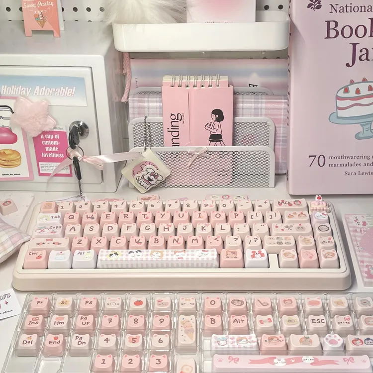 Maorbeng猫尔本MAO高度头套喵喵140颗可爱十字热升华机械键盘键帽