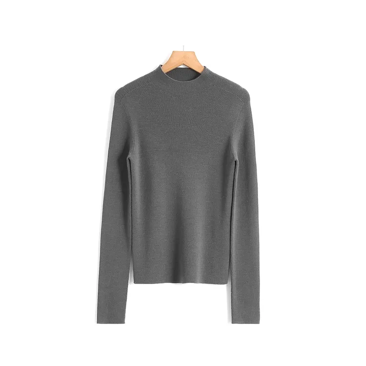 【HONEY AMOR】三股可机洗无缝一体简约大气半高领女长袖  /MZS113D