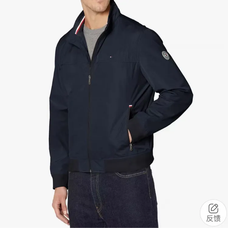 TOMMY HILFIGER男士春秋季户外立领防风夹克外套男款 香港直邮