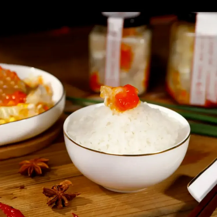 【冷冻保存】舟山下酒菜食用红膏蟹糊180克/瓶即食下饭速冻