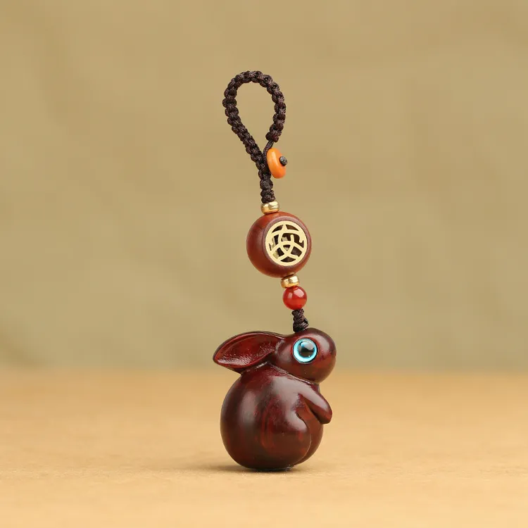 生肖兔子汽车钥匙挂件可爱男女士礼物情侣创意钥匙扣饰品本命年