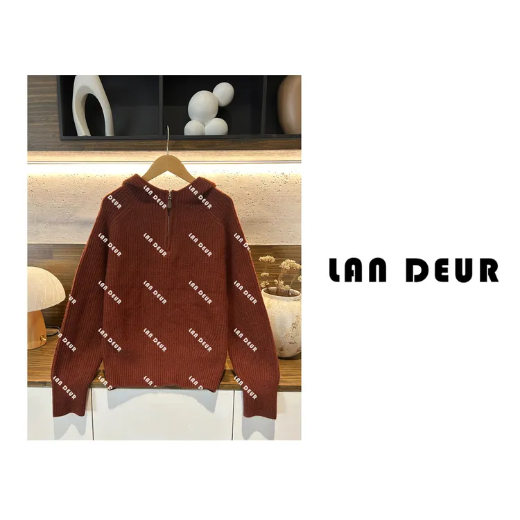 【暗香庄园】羊毛兔毛浣熊毛衣气质休闲韩系百搭厚款连帽针织衫女