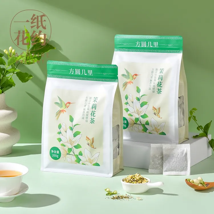 【一纸花约】茉莉花茶绿茶清香花茶袋泡浓香型叶冷泡茶叶独立小包装商品图