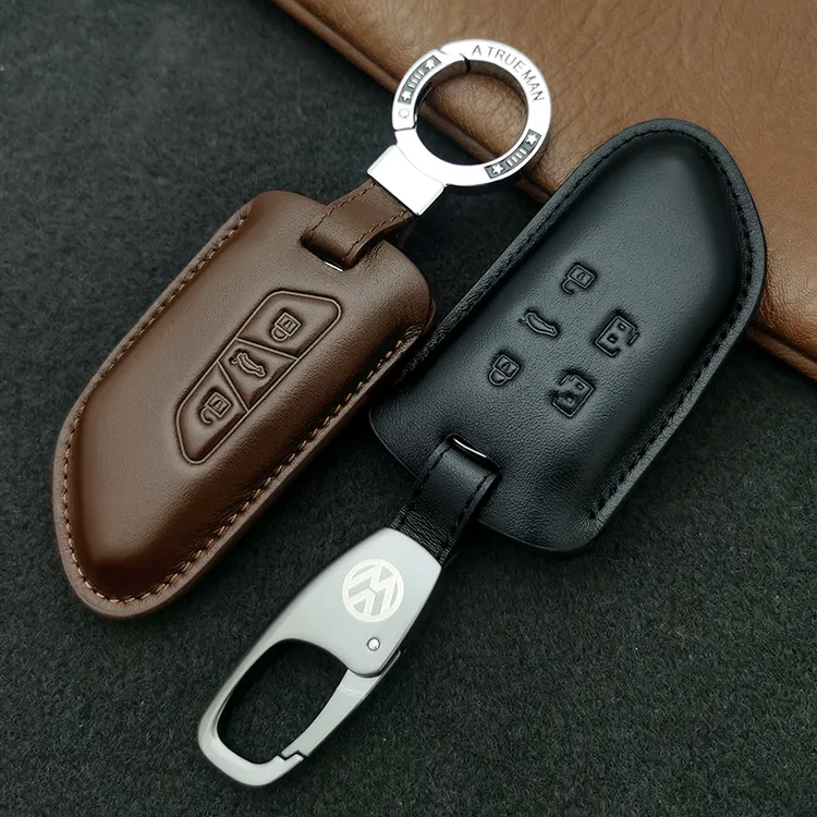 大众途昂凌度L高尔夫8代ID3ID4ID6威然钥匙套牛皮保护包男高档壳