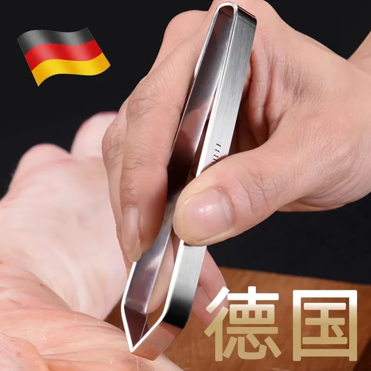 不锈钢鱼骨夹鱼刺夹三文鱼拔刺夹钳子去鱼骨拔毛夹子夹毛镊子神器