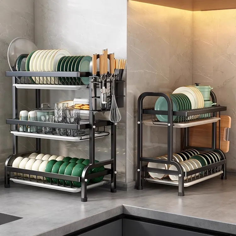 厨房置物架碗架多功能家用台面放碗碟盘筷子刀具沥水碗盘子收纳架