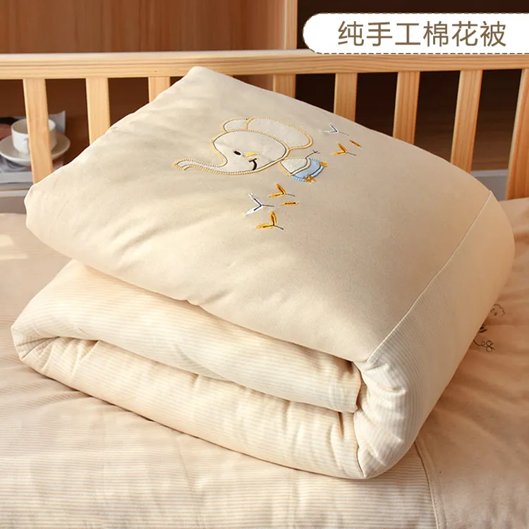 新生婴儿棉花被子秋冬加厚宝宝纯棉盖被幼儿园儿童四季通用小被子