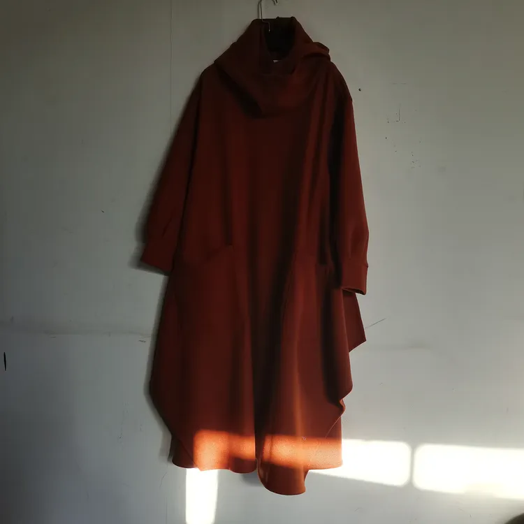 唐麻吉布大码女装（127焦糖色）休闲百搭宽松洋气显瘦秋冬大衣