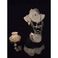 密恋【甜心女卜】大码80-170性感洛丽塔蕾丝黑白蝴蝶结吊带纯欲睡裙