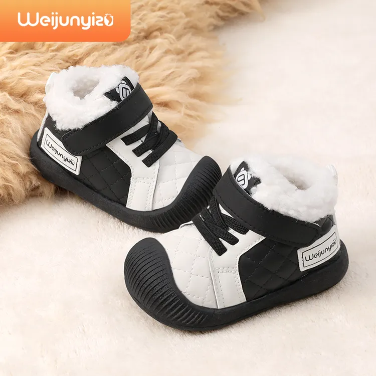 炜俊亿足学步鞋男宝宝鞋冬款宝宝棉鞋加绒保暖鞋子软底1——3岁女童