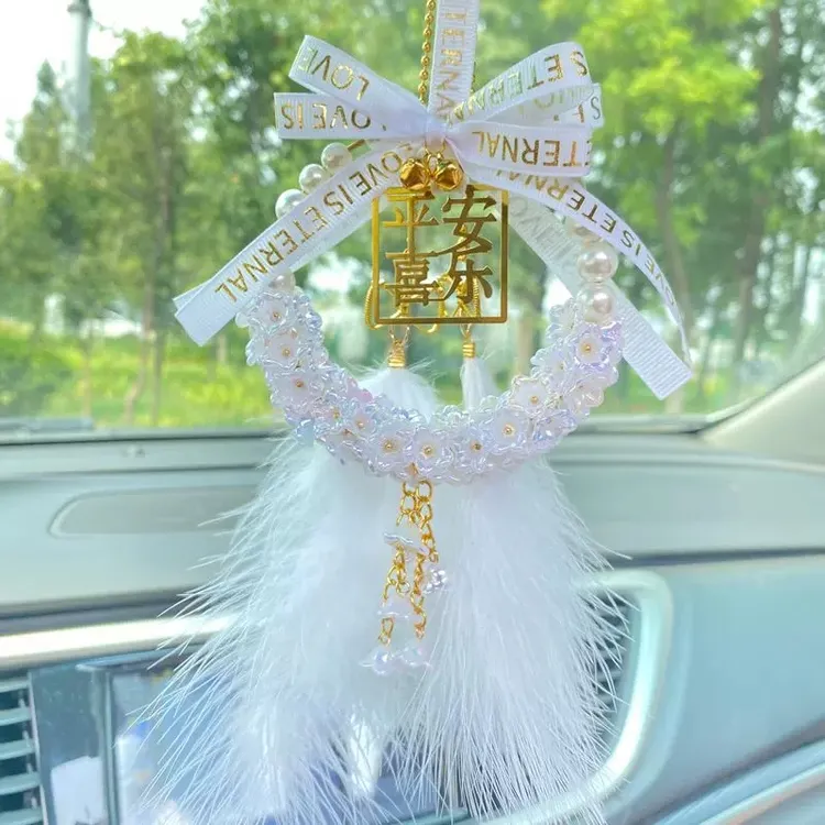 新款铃兰花汽车挂件车载挂饰女生后视镜装饰车内车上车内饰挂件