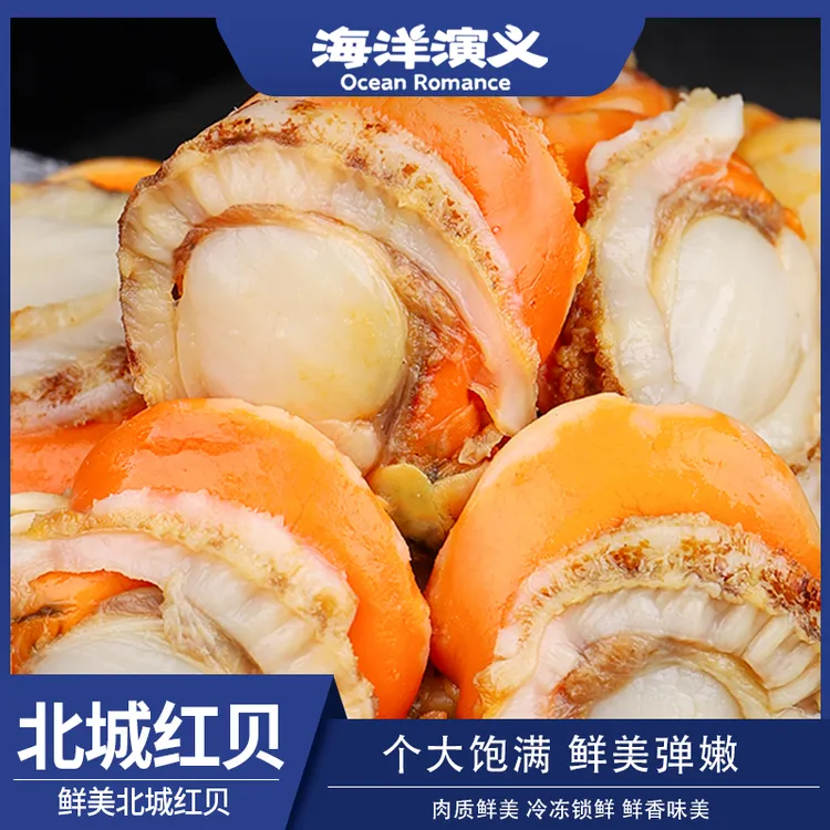 【精选】海洋演义 扇贝肉 200g/包*8包
